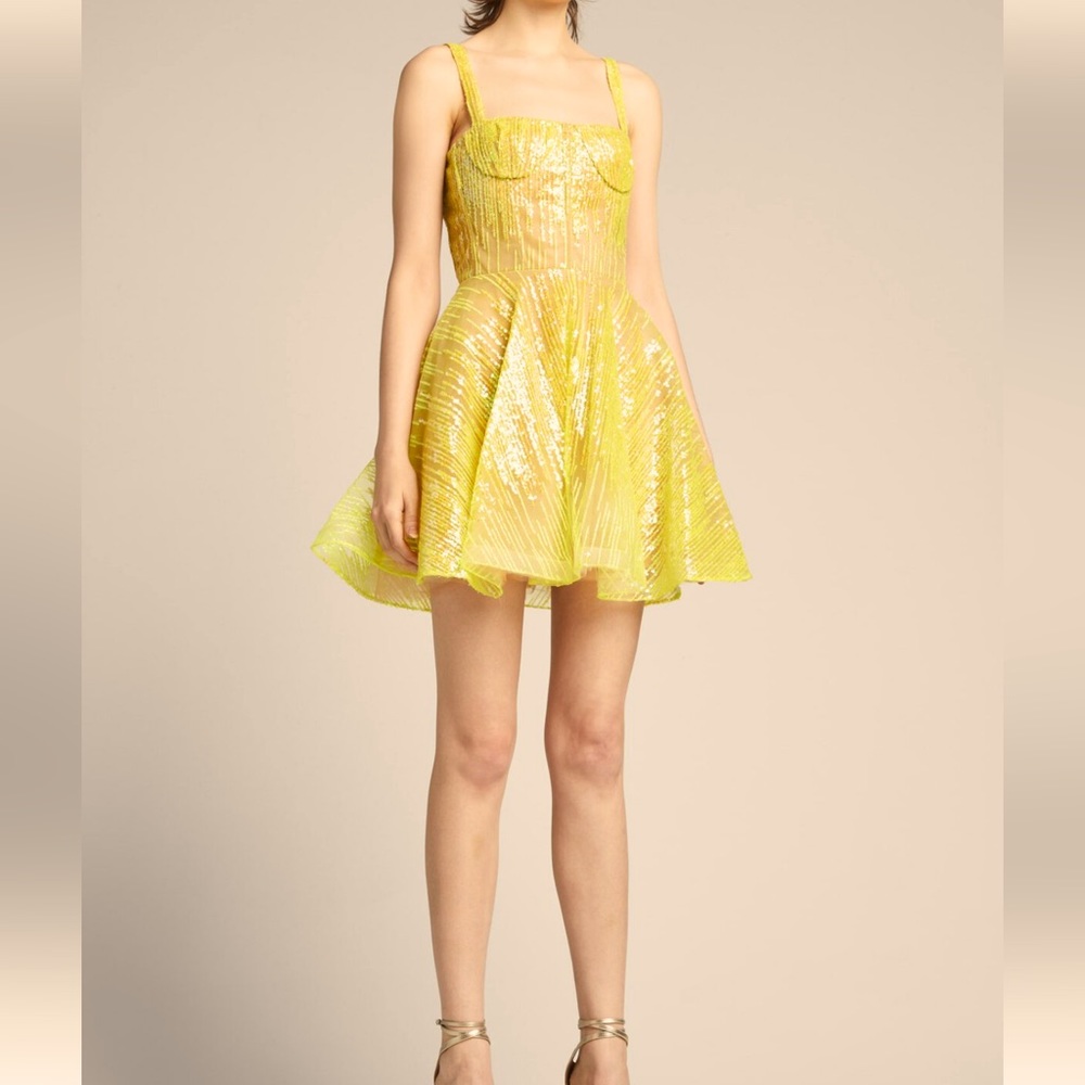 BRONX & BANCO Mademoiselle Neon Sequin Mini Dress